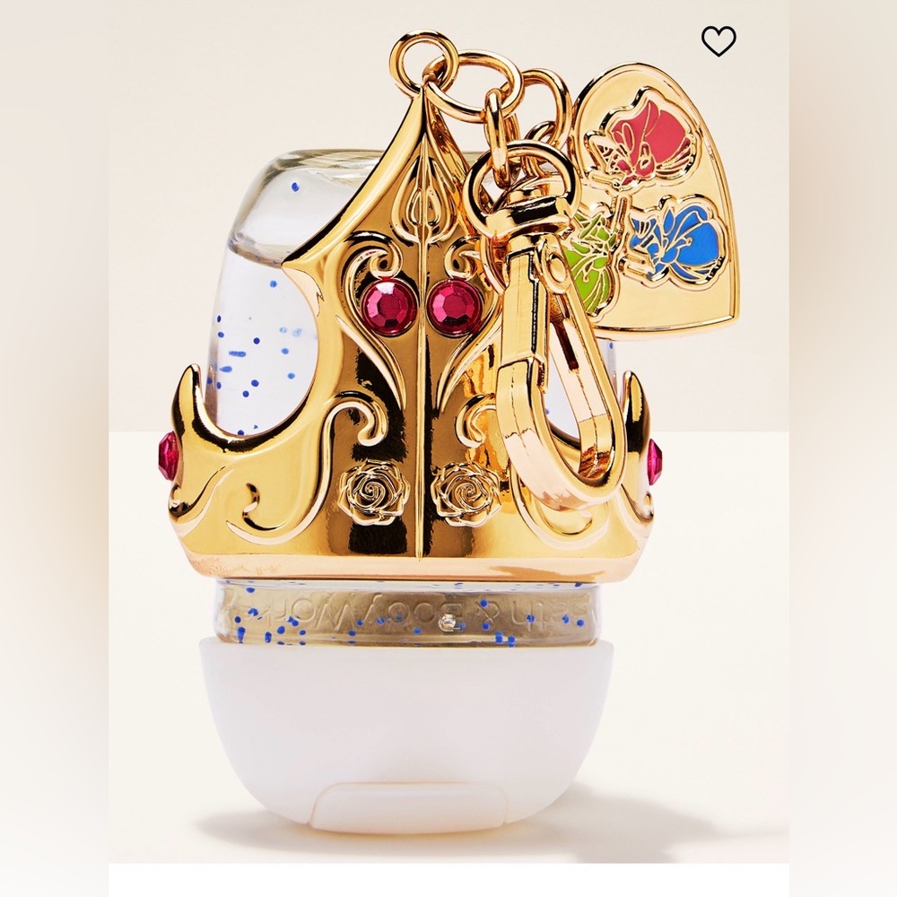 Pocketbac sanitizer holder Gold and White Keychain Holder